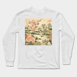 Chinoiserie and botanicals Long Sleeve T-Shirt